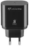 Cellularline ACHSMUSBCPD25WK, Indoor, AC, Schwarz