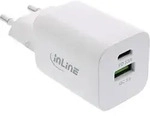 InLine&reg; Power Delivery + Quick Charge USB Netzteil, 33W, USB-A + USB-C, wei&szlig; Strom