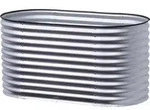Hochbeet Silo oval160 x 80 cm x 82 cmzink aluminiumBeschaffungsartikel