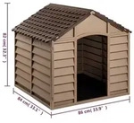 vidaXL Hundeh&uuml;tte Braun 86x84x82 cm Polypropylen