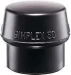 Schonhammerkopf SIMPLEX Kopf-D.100mm Gum.schwarz mittelh.HALDER