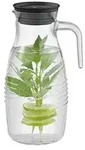 APS Glas Karaffe mit Deckel und Sieb Old Fashioned 1,8l