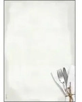 Designpapier Men&uuml; Speisen A4 90g/qm VE=50 Blatt