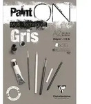 Clairefontaine PaintON Gris, Block A2, kopfseitig geleimt, 30 Blatt 975811C