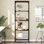 vidaXL B&uuml;cherregal 5 B&ouml;den Braun Eiche-Optik 59x35x171cm Holzwerkstoff