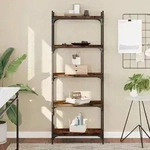 vidaXL B&uuml;cherregal 5 B&ouml;den R&auml;uchereiche 60x30x154 cm Holzwerkstoff