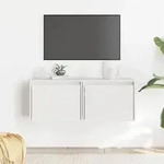 vidaXL Wandschr&auml;nke 2 Stk. Wei&szlig; 45x30x35 cm Massivholz Kiefer