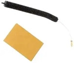 Heizk&ouml;rperb&uuml;rste SET 120 cm lang Kunststoff ummantelter Edelstahldraht & Ziegenhaar