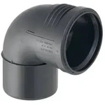 Geberit Silent-PP Bogen, 87,5 Grad, DN 125, PP-MD, Schwarz, 390624141