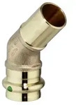 Viega Bogen 45 Grad mit SC Sanpress 2226.1 in 22mm Rotguss, 1 Stk.