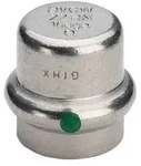 Viega Sanpress Inox Verschlusskappe mit SC-Contur 2356, d. 28mm, Stahl nichtrostend