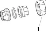 Viega Rohrverschraubung Rotguss, flachdichtend, IG 3/4
