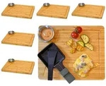 6 Personen Raclette Teller Set - 30x25 Raclette Brettchen Pf&auml;nnchen Untersetzer