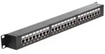 "Delock - Patch-Panel mit Kopplern - CAT 6 - STP - RJ-45 X 24 - Schwarz - 1U - 48.3