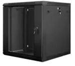 Lanberg WF01-6612-10B, Wandmontiertes Regal, 12U, 60 kg, Sperrschloss,