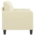 vidaXL Sessel Creme 60 cm Kunstleder