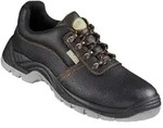 "Arbeits-Halb-Schuhe - Gr. 38 - Weite 10,5 - schwarz/ orange abgesetzt - genarbtes
