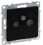 Legrand 765367 SEANO Einzeldose TV-R-SAT f.HD-TV in der Farbausf&uuml;hrung sw