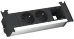 Bachmann 927.002 Steckdosenleiste Schwarz, Aluminium Schutzkontakt 1St.