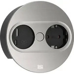 Bachmann 946.004, Type F + USB A + USB C, Desktop eingebettet, 4 cm, Tisch/Bank,