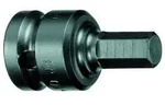Kraftschraubereinsatz - Antrieb 1/2&prime;&prime; - Schl&uuml;sselweite Sechskant 10mm - L&auml;nge