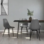 vidaXL Esszimmerst&uuml;hle 4 Stk. Grau PP