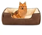 lionto Hundebett &ndash; 2-in-1 Wendek&ouml;rbchen, weich gepolstert & pflegeleicht, mit