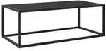 vidaXL Couchtisch Schwarz mit Schwarzem Glas 100x50x35 cm
