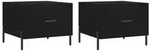 vidaXL Couchtische 2 Stk. Schwarz 50x50x40 cm Holzwerkstoff