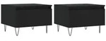 vidaXL Couchtische 2 Stk. Schwarz 50x46x35 cm Holzwerkstoff