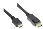 Good Connections&reg; Anschlusskabel DisplayPort 1.2 an HDMI, 4K @30Hz, vergoldete