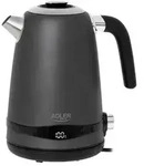 Adler AD 1295 Edelstahl-Wasserkocher 1,7 L mit LCD-Display - Grau