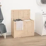 vidaXL W&auml;schetruhe 88,5x44x66 cm Massivholz Kiefer