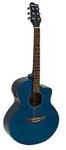DIMAVERY STW-90 Westerngitarre, crystal blue