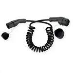 ROLINE E-Auto Spiral-Ladekabel Typ2, 3-phasig, 480VAC (3P+N+E), 32 A, 22 kW, max. 2m