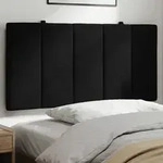 "vidaXL Kopfteil-Kissen "Hanko" Schwarz 100 cm Samt"