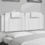 "vidaXL Kopfteil-Kissen "Viana" Wei&szlig; 120 cm Kunstleder"
