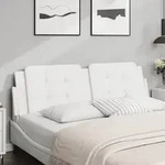 "vidaXL Kopfteil-Kissen "Zadar" Wei&szlig; 160 cm Kunstleder"
