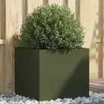 vidaXL Pflanzk&uuml;bel Olivgr&uuml;n 49x47x46 cm Stahl