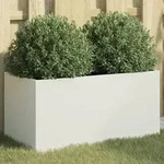 vidaXL Pflanzk&uuml;bel Wei&szlig; 62x30x29 cm Stahl
