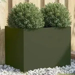vidaXL Pflanzk&uuml;bel Olivgr&uuml;n 62x47x46 cm Stahl