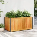 vidaXL Pflanzk&uuml;bel 85x45x44 cm Massivholz Akazie und Stahl