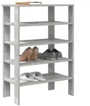 vidaXL Schuhregal Betongrau 61x32x87,5 cm Holzwerkstoff