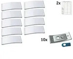 Namensschild polar POL35MA66-10DR 80x34mm edelstahl 10 St&uuml;ck