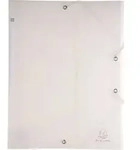 Exacompta 30x Sammelmappe +3 Klappen Gummizug PP 500&mu; A4 Transparent 55860E
