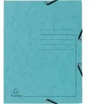 Exacompta 25x Sammelmappe + Gummizug 3 Klappen Karton 355g/m2 A4 T&uuml;rkis 55422E