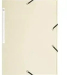 Exacompta 25x Sammelmappe +Gummizug 3 Klappen Karton A4 MAXI Elfenbein 17104H