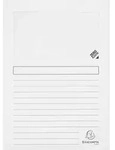 Exacompta Pack 100 Fenstermappen, A4, 160g, plastikfrei - Wei&szlig; - 50151E