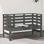 vidaXL Gartenbank Grau 111,5x53x71 cm Massivholz Kiefer