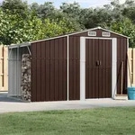 vidaXL Ger&auml;tehaus Braun 277x192,5x179 cm Verzinkter Stahl
